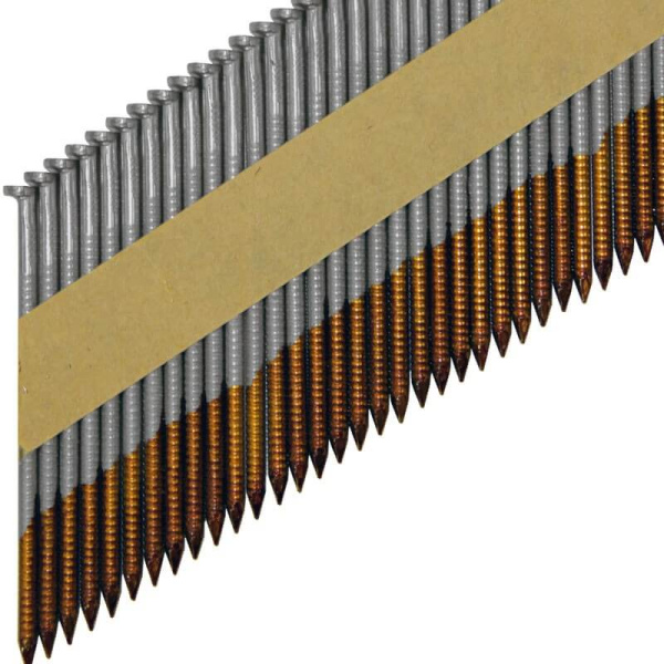 Реечные гвозди 34 градуса 3.05x90 мм гладкие гальванизированные / 3000 шт 
