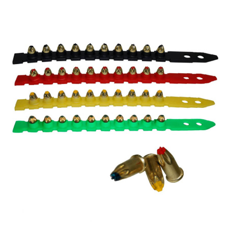 Патроны монтажные в кассетах К-3 зеленые (212-278Дж) / 100шт (10 кассет по 10 патронов)